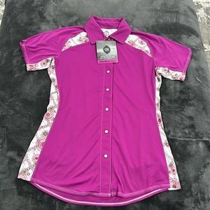Club Ride Bandara Divine Wine Cycling Casual Shirt Women’s Small NWT